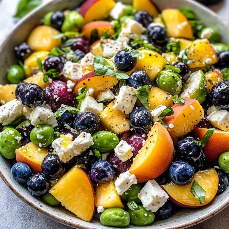 Blueberry Peach Feta Salad