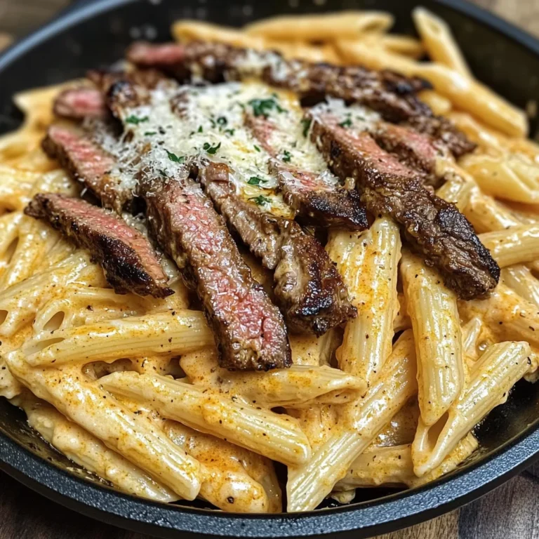 Creamy Cajun Steak & Cheddar Penne Skillet