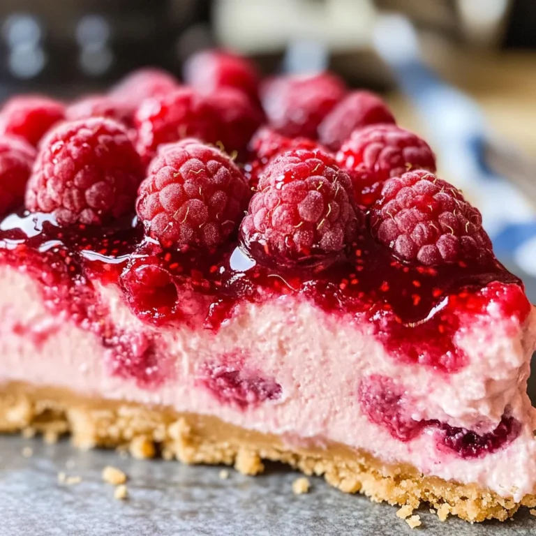 No Bake Raspberry Cheesecake