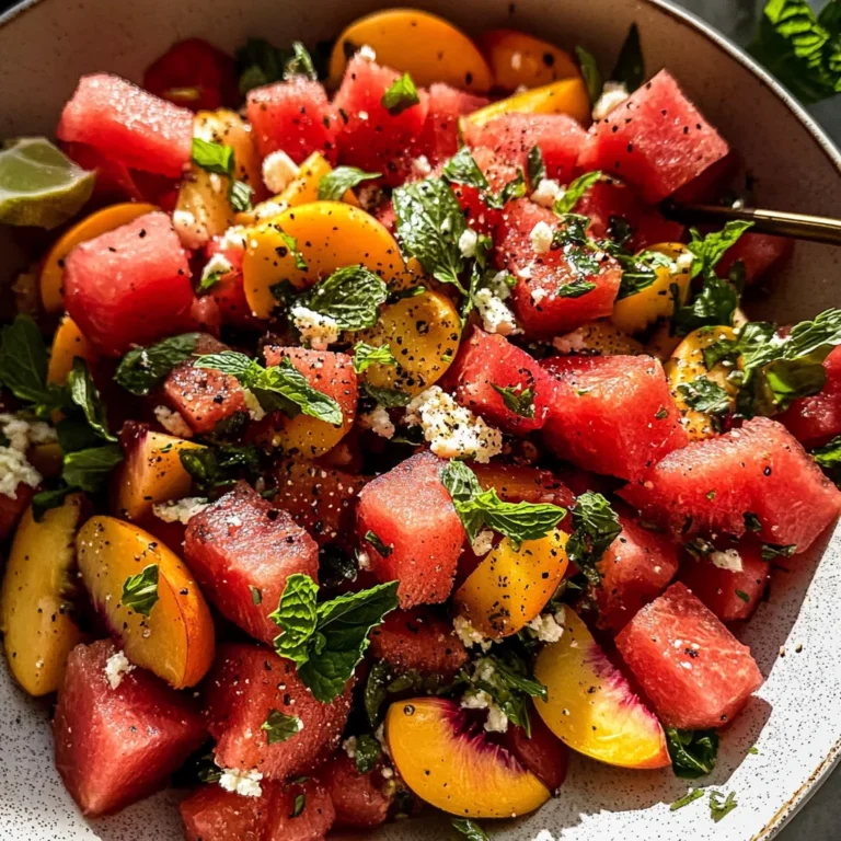Peach Watermelon Salad Recipe