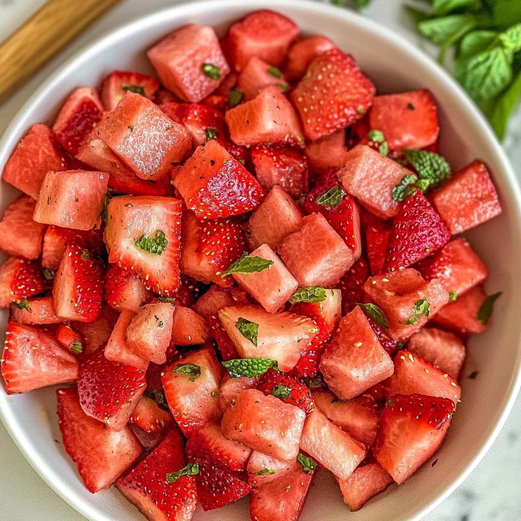 Strawberry Watermelon Salad with Honey-Lime Vinaigrette