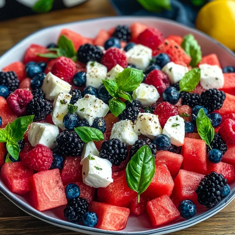 Watermelon Blueberry Salad