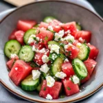 Watermelon Salad with Cucumber and Feta