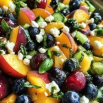 Blueberry Peach Feta Salad