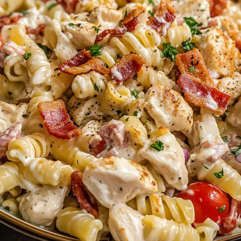 Chicken Turkey Bacon Ranch Pasta Salad