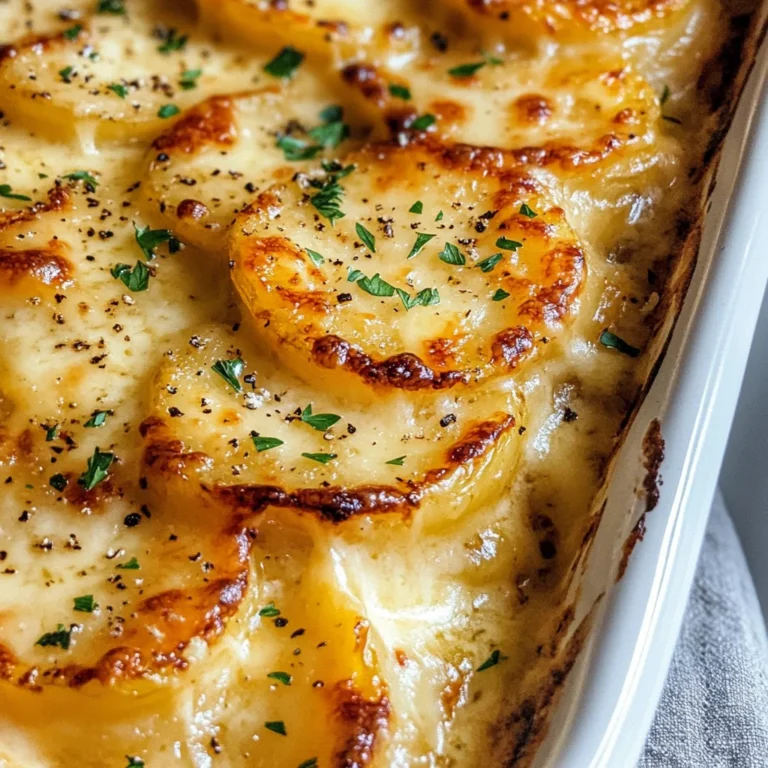 Dad’s Creamy & Cheesy Au Gratin Potatoes