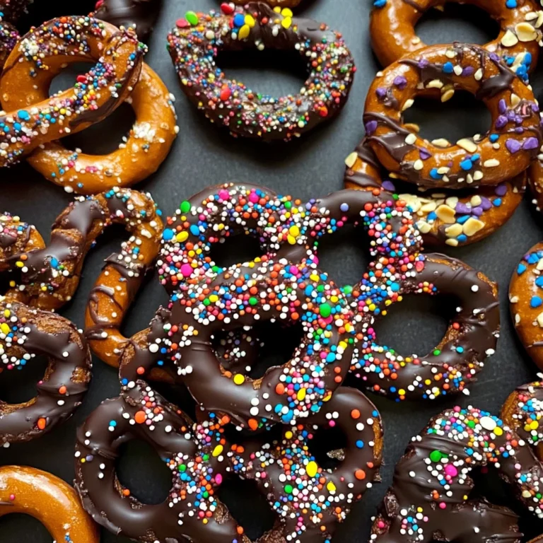 Dark Chocolate Dipped Pretzels