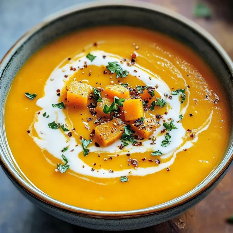 Easy Butternut Squash and Sweet Potato Soup