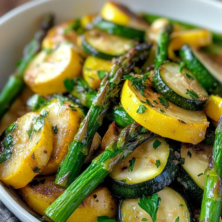 Flavorful Asparagus with Zucchini and Squash