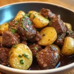 Garlic Butter Beef Bites with Potatoes