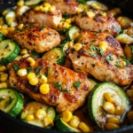 Garlic Butter Chicken with Zucchini and Corn - One-Pan, 30-Minute Meal