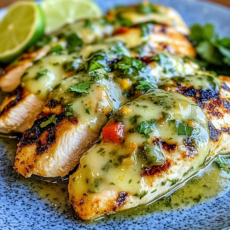Grilled Salsa Verde Pepper Jack Chicken
