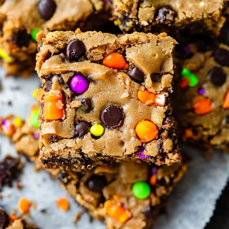 Halloween Peanut Butter Blondies