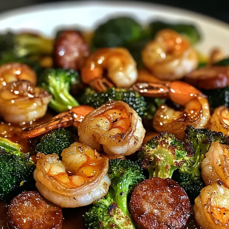 Honey Garlic Shrimp Roasted Broccoli