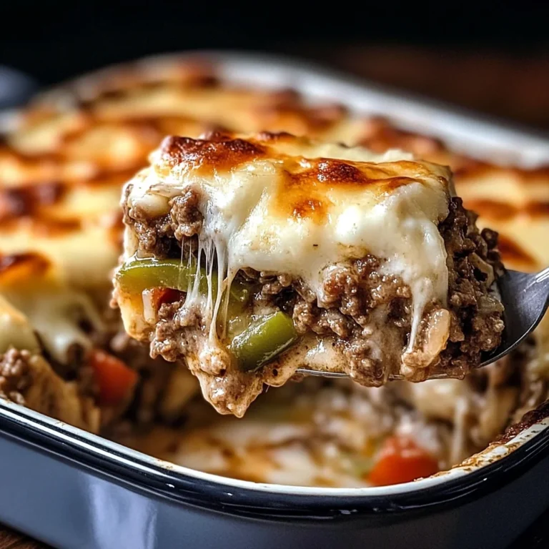 Low Carb Philly Cheesesteak Casserole