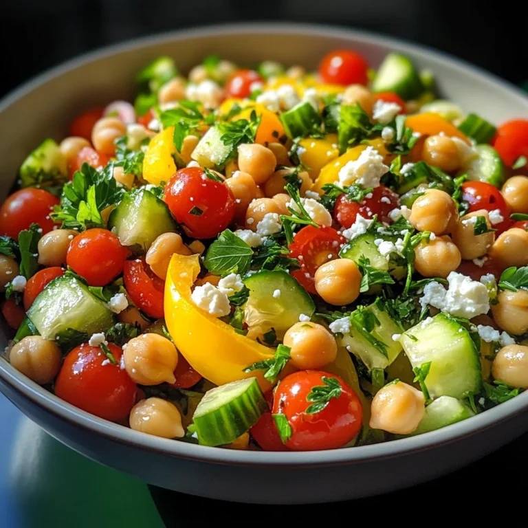 Mediterranean Chickpea Salad with Lemon Vinaigrette: The Best Summer Dish