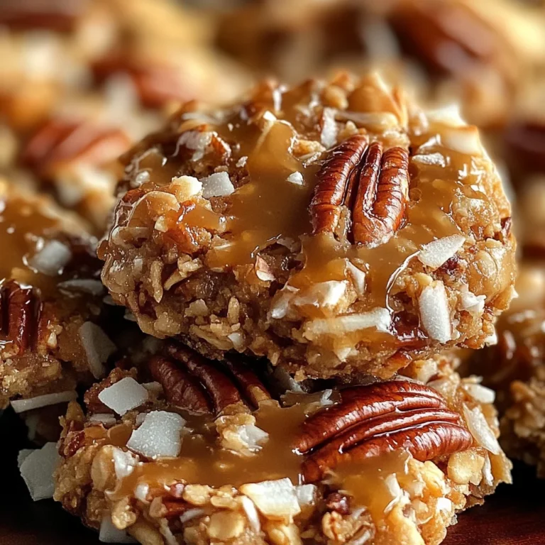 No-Bake Coconut Pecan Praline Cookies