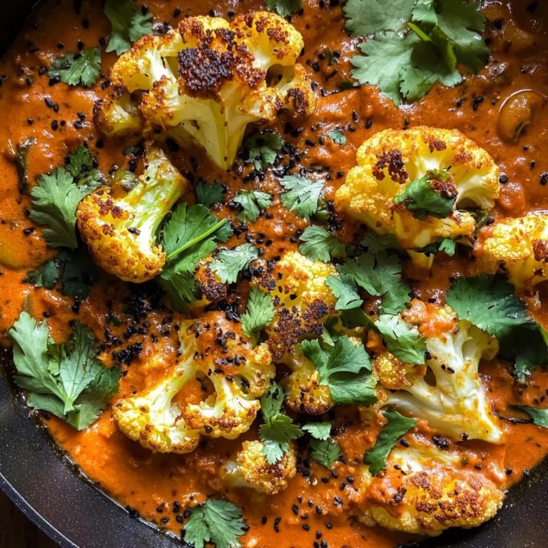 Spice-Roasted Cauliflower in Coconut Tomato Sauce with Lentils