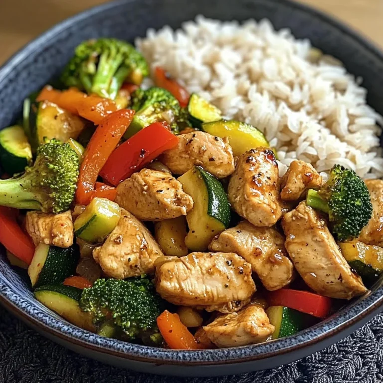 Chicken Veggie Stir-Fry with Brown Rice Bowl
