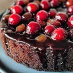 Chocolate Cherry Upside Down Cake
