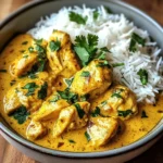 Coconut-Spiced Chicken Curry with Garlic Naan & Golden Fries