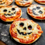 Easy Mini Halloween Pizzas