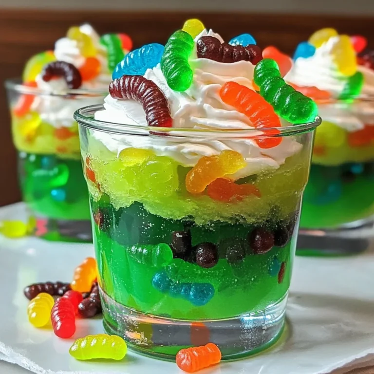 Gummy Worm Jello Cups Recipe