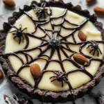 Halloween Chocolate Spiderweb Tart