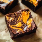 Halloween Cream Cheese Swirl Brownies