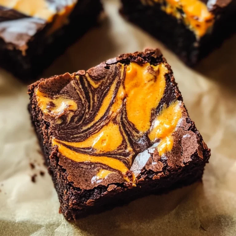 Halloween Cream Cheese Swirl Brownies