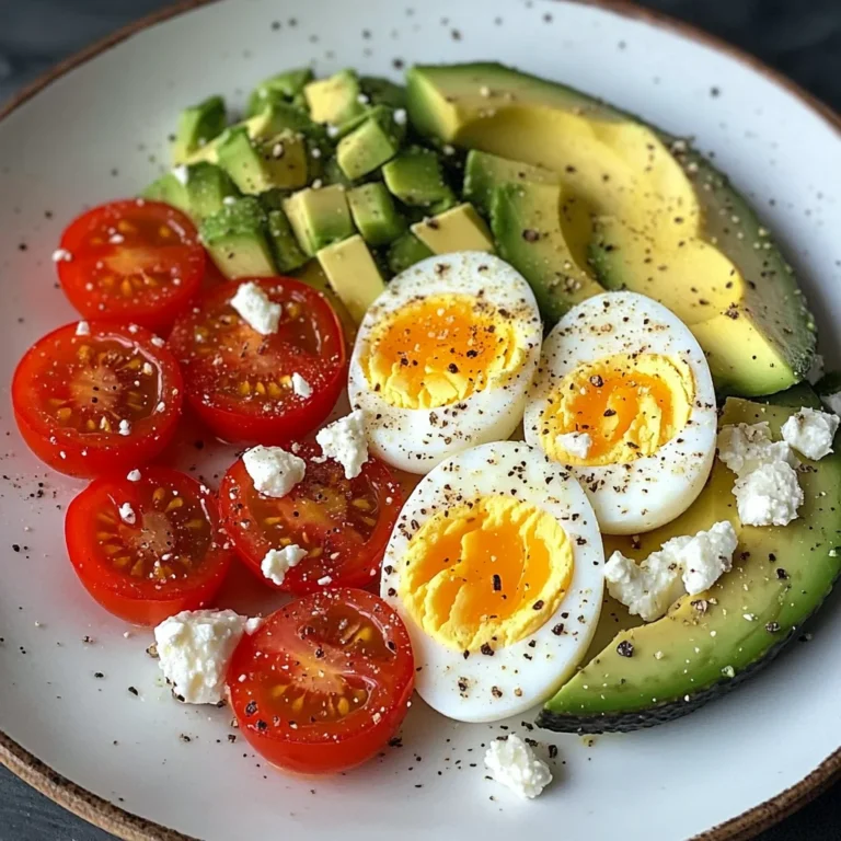 Mediterranean Breakfast Plate with Eggs, Feta & Avocado
