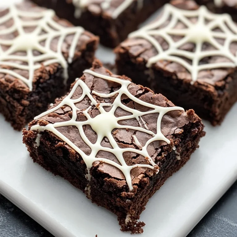 Spider Web Brownies