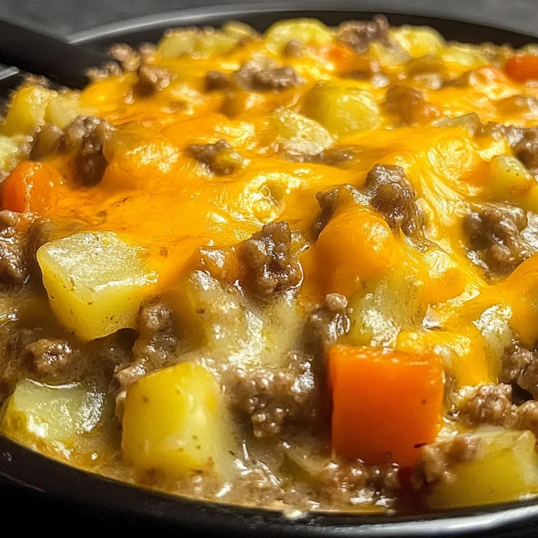 Cheesy Ground Beef & Potato Casserole