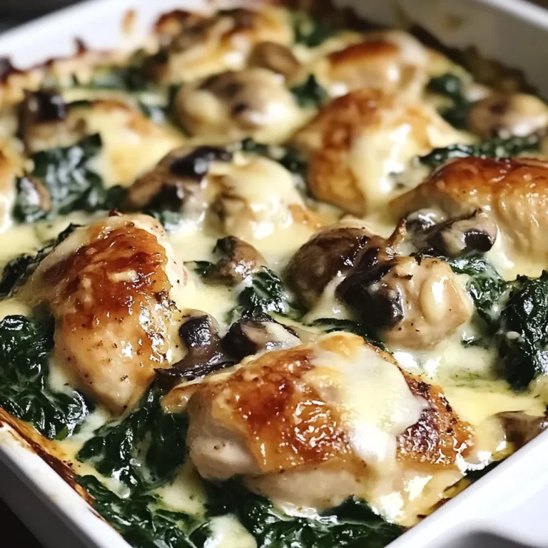 Chicken, Spinach, and Mushroom Low Carb Oven Dish
