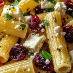 Feta & Cranberry Rigatoni Salad with Lemon Vinaigrette
