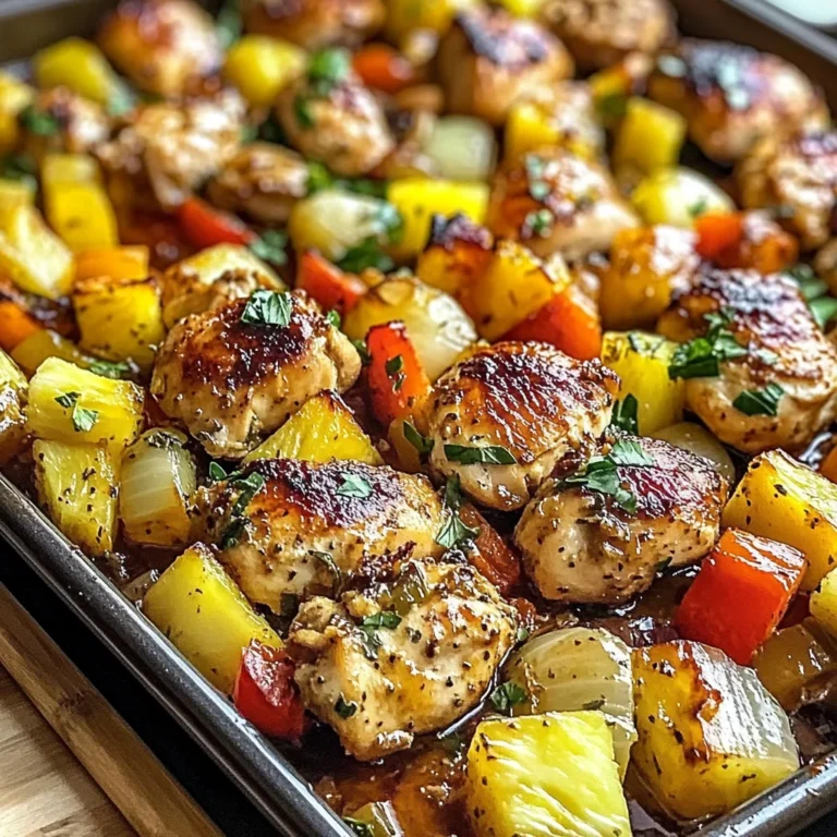 Hawaiian Chicken Sheet Pan Dinner