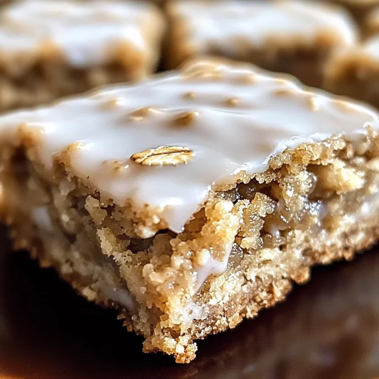 Iced Oatmeal Cookie Bar Recipe