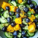 Mango Cucumber Salad with Blueberries and Avocado