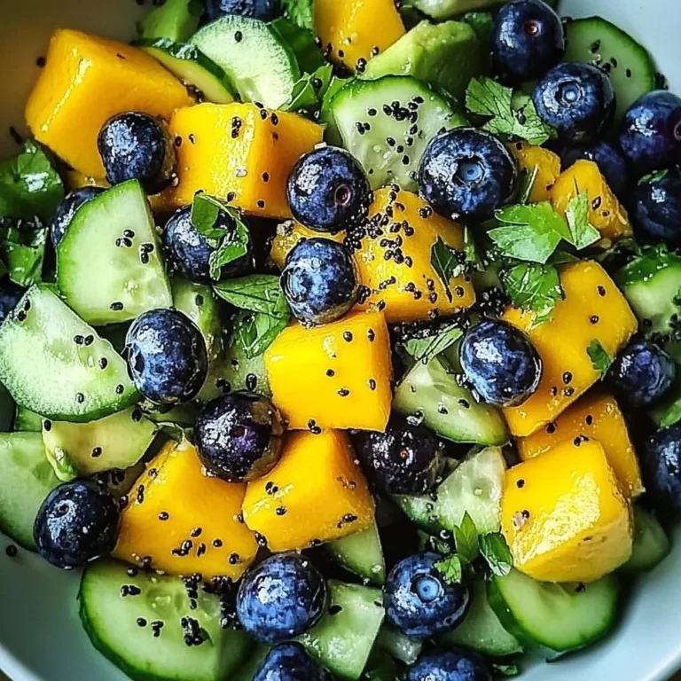 Mango Cucumber Salad with Blueberries and Avocado