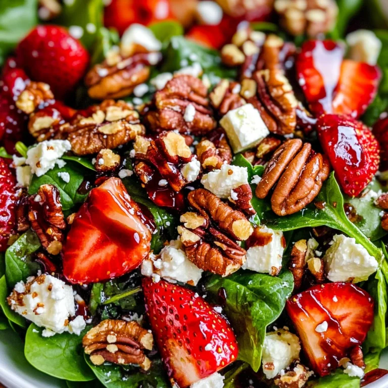 Spinach Strawberry Salad with Pecans