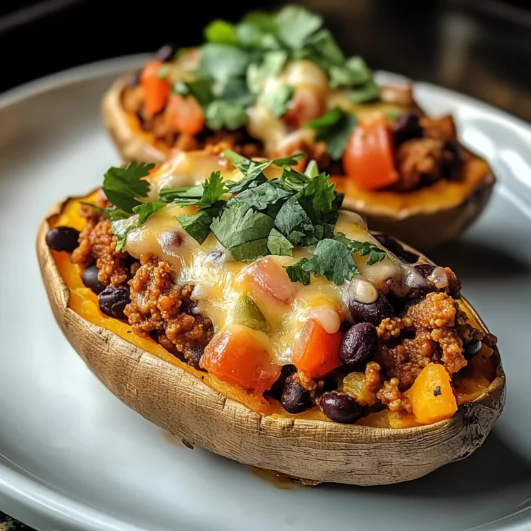 Stuffed Sweet Potatoes with Spiced Turkey and Black Beans